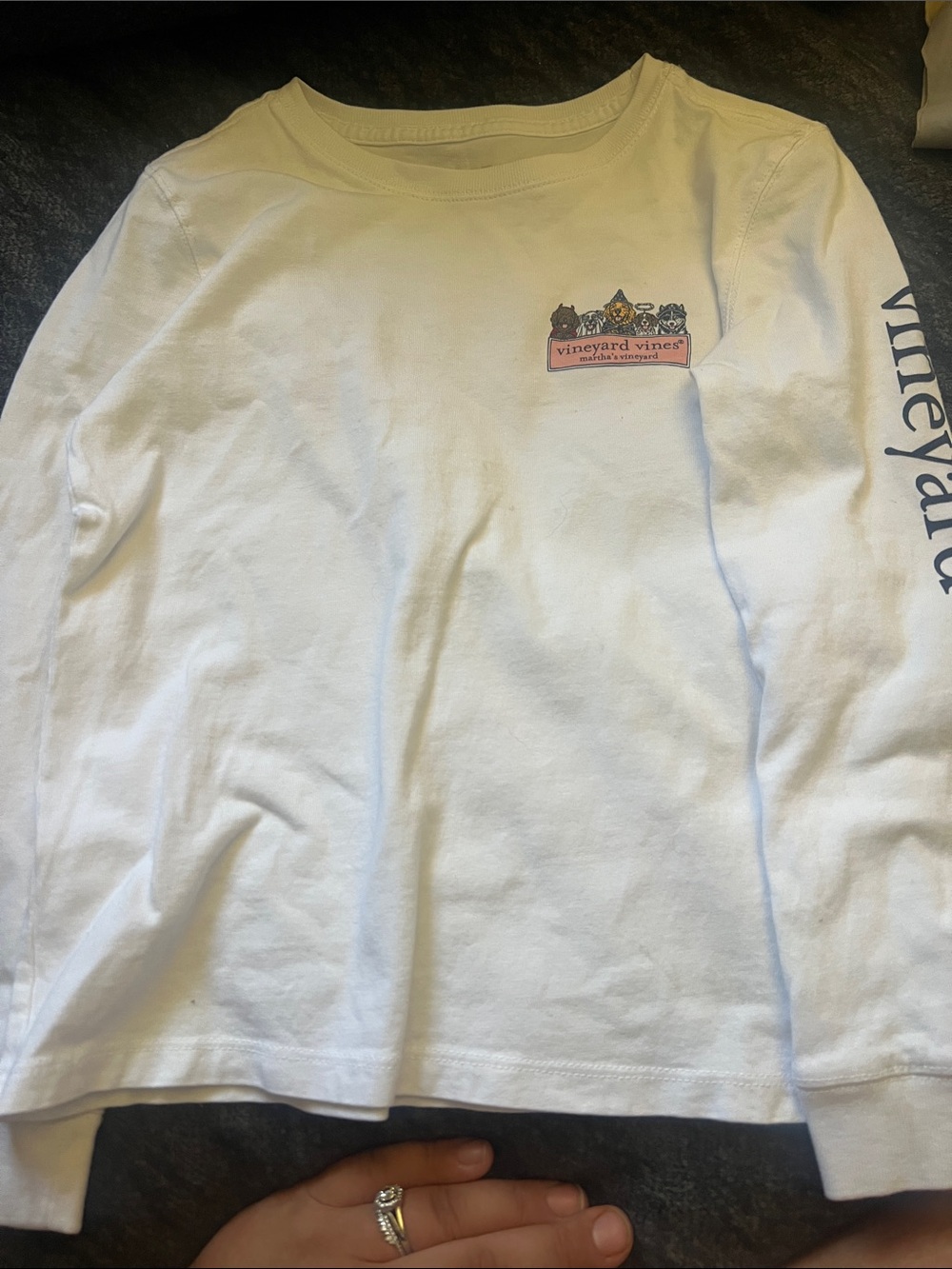 Vineyard Vines Kids White Long-Sleeve Tee Halloween animals kids 6